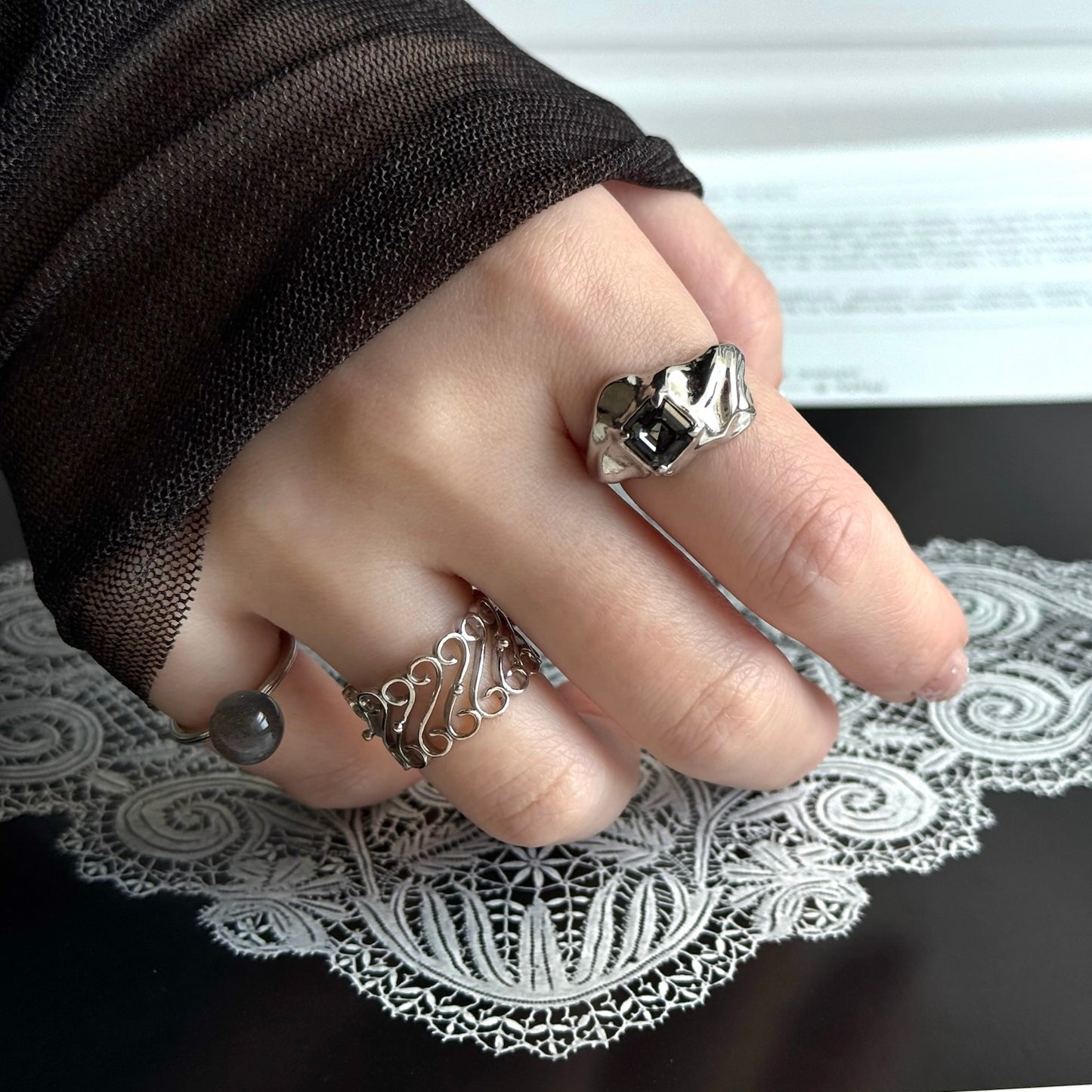 [ silver ] garden decor [ free size ]