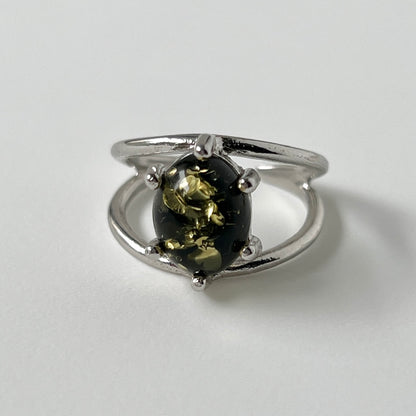 [ black amber ] double silver