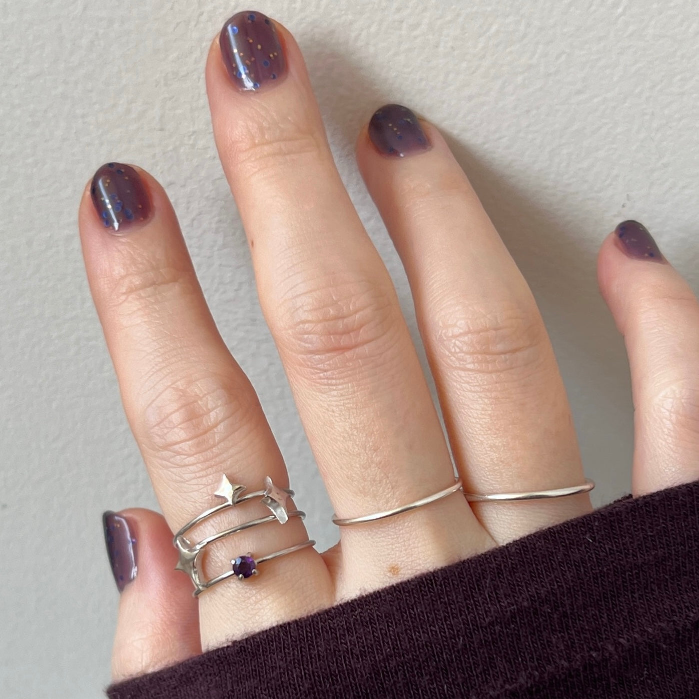 [ amethyst ] procyon silver [ free size ]