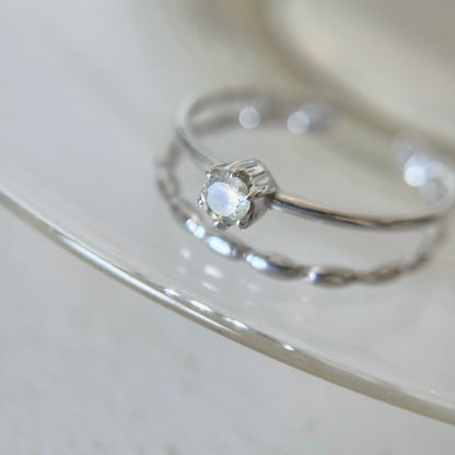 [ labradorite ] double chain silver [ free size ]