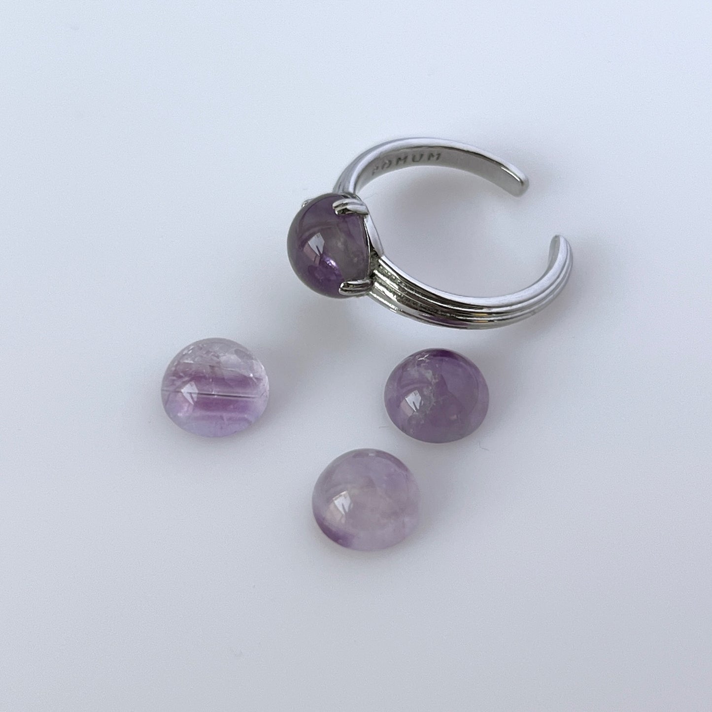 [ vine amethyst ] croissant silver