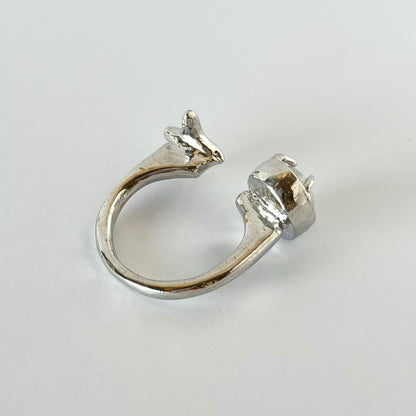 [ rainbow moon stone ] four pointed star silver