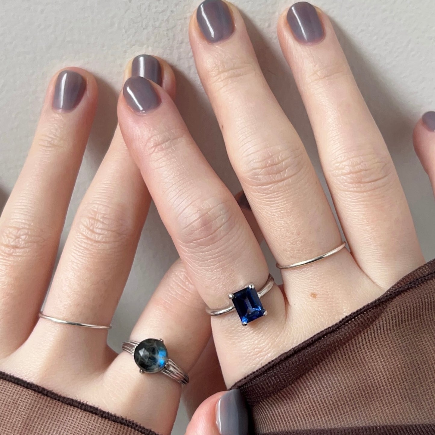 [ blue mystic topaz ] rectangle faceted cut silver
