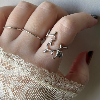 [ silver ] ivy ring [ free size ]