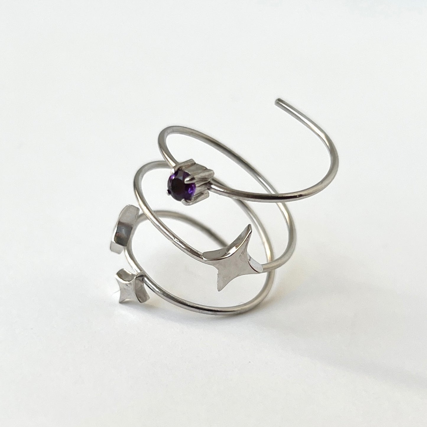 [ amethyst ] procyon silver [ free size ]