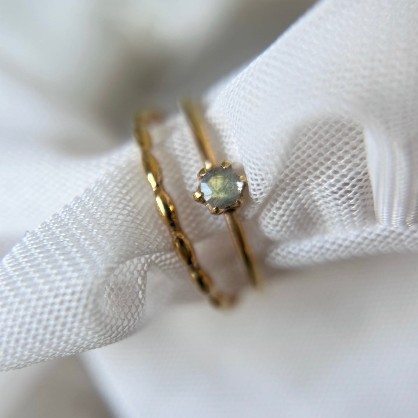 [ labradorite ] double chain gold