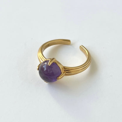 [ amethyst ] croissant gold