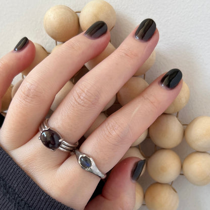 [ light blue labradorite ] pebble silver