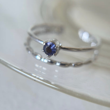 [ iolite ] double chain silver
