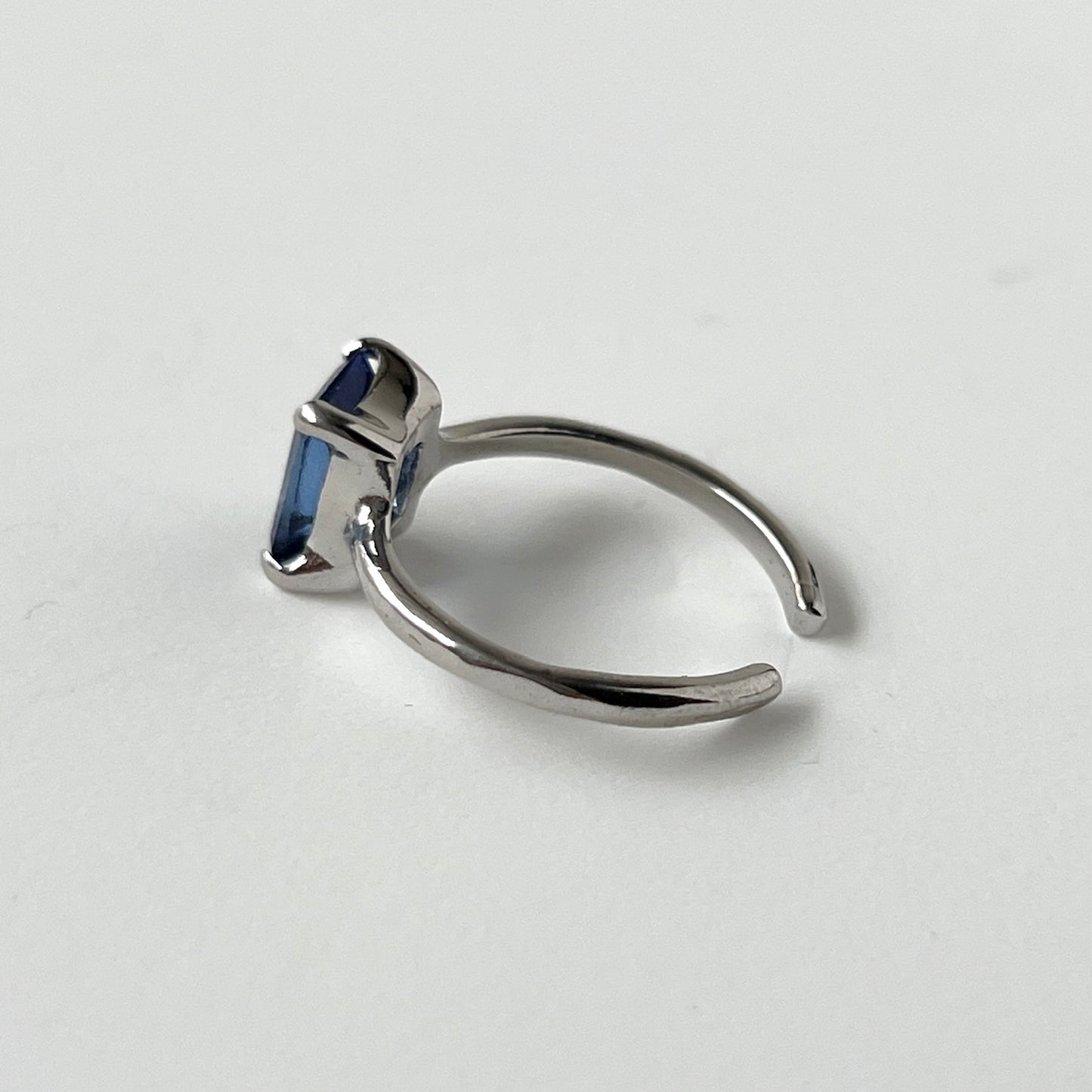 [ blue mystic topaz ] rectangle faceted cut silver