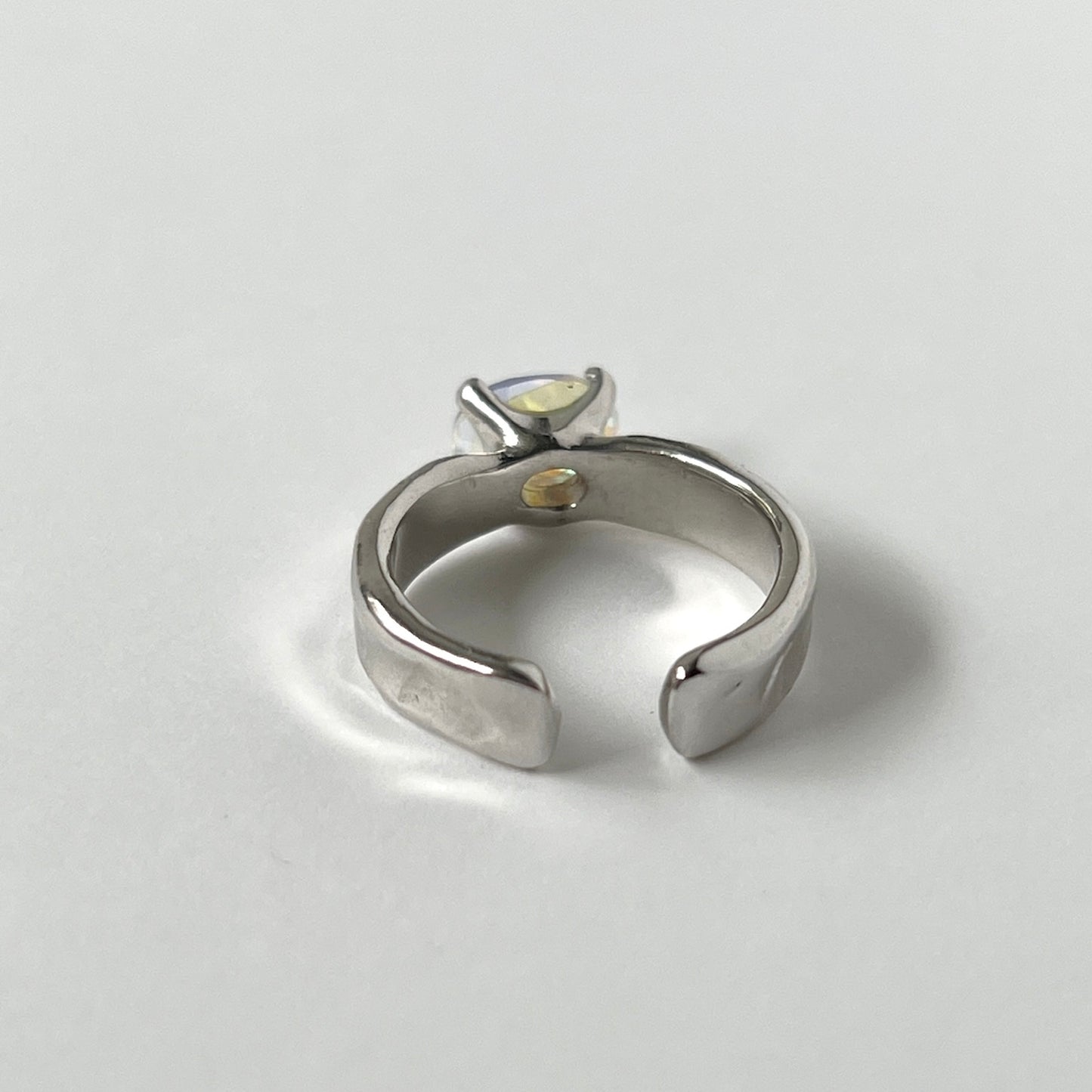 [ angel aura quartz ] um silver ring