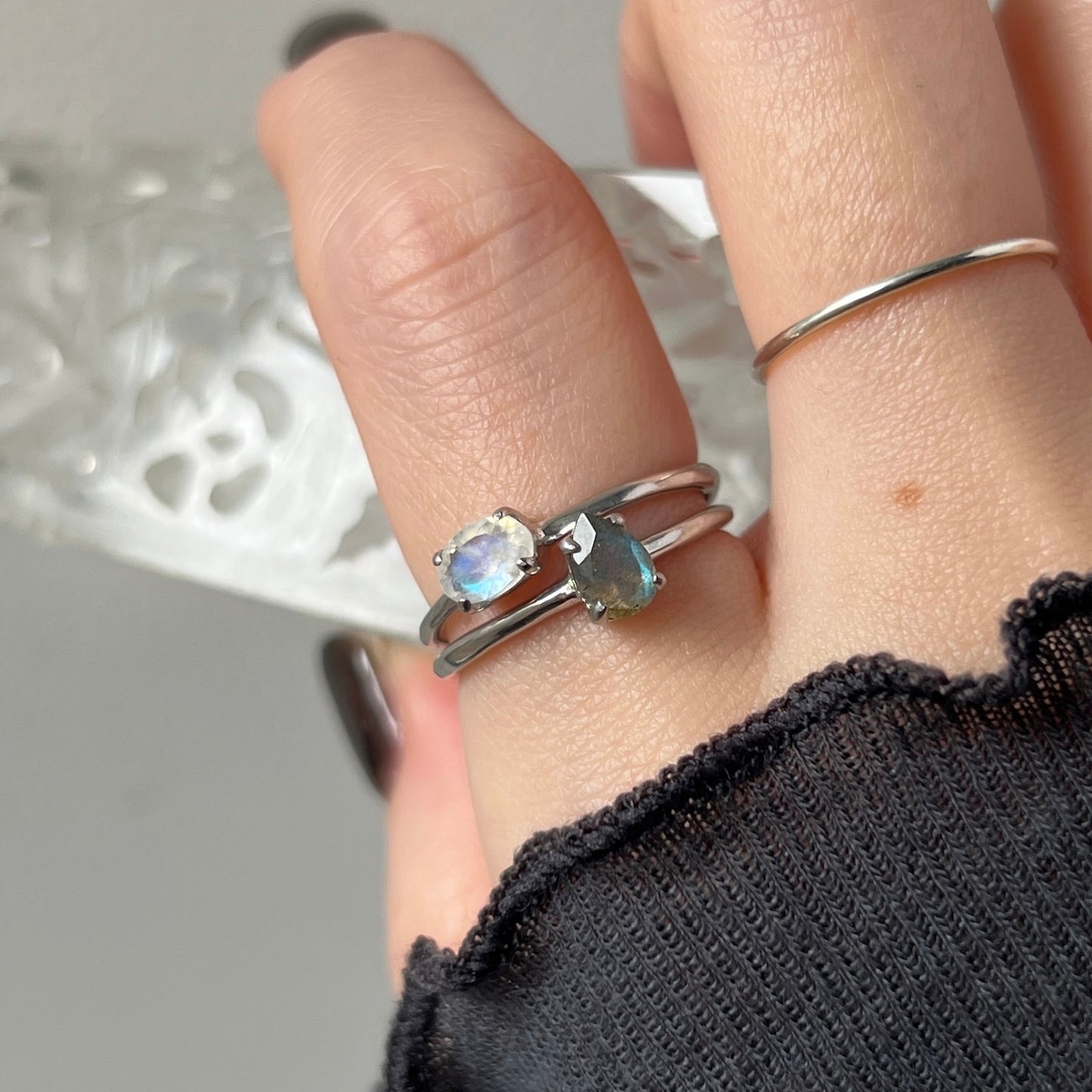 【 recommended set 】oval & drop silver