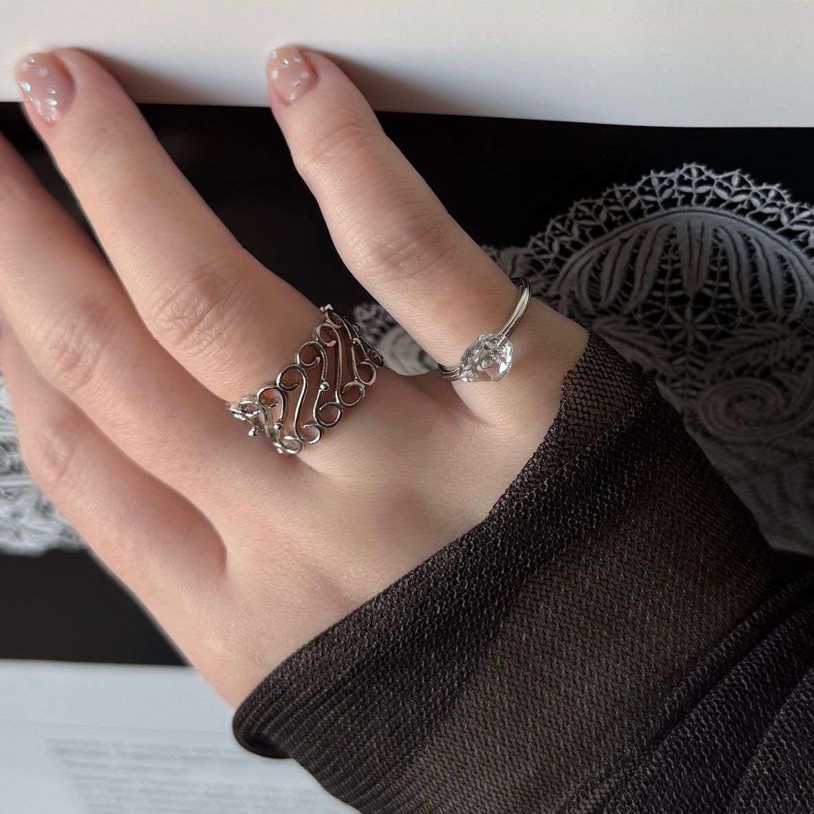 [ silver ] garden decor [ free size ]