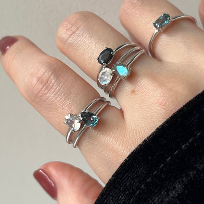 【 recommended set 】oval & drop silver