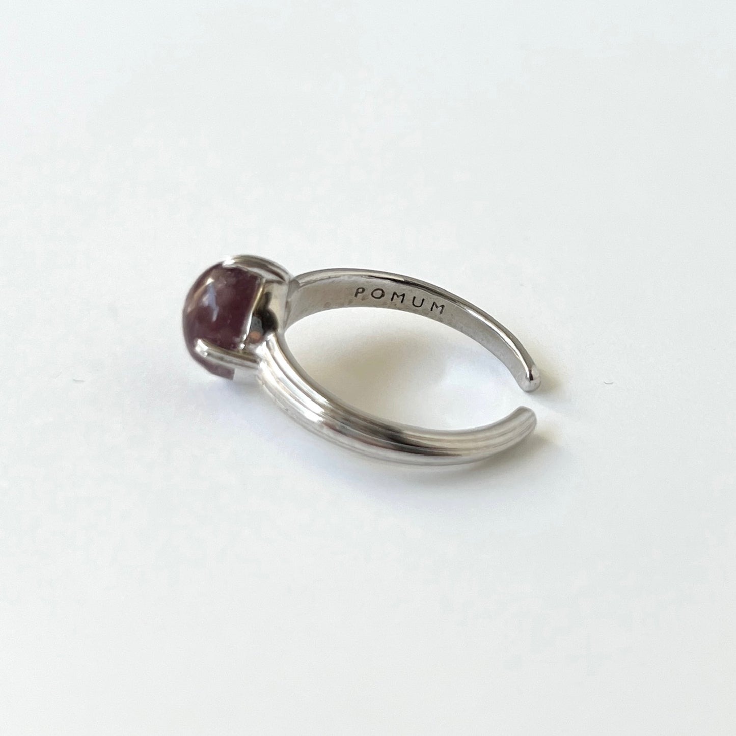 [ lepidolite ] croissant silver