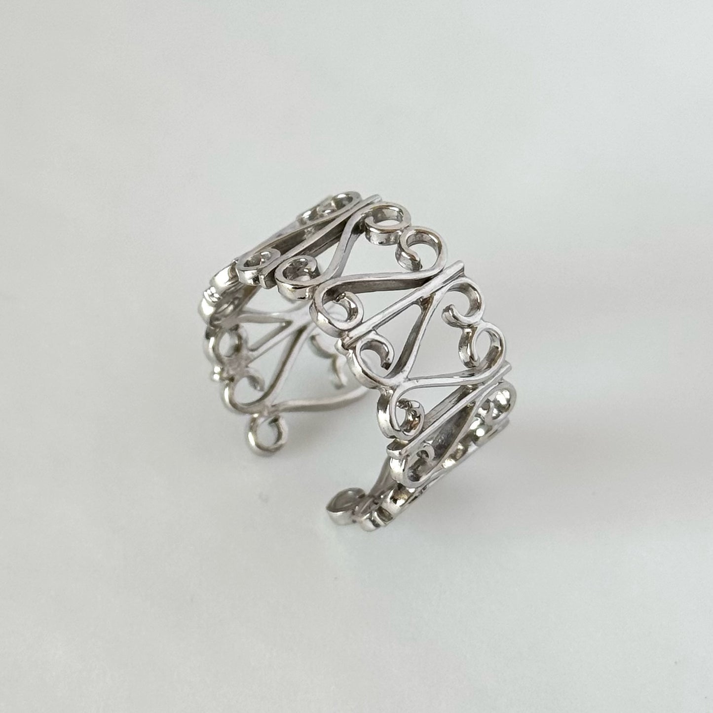 [ silver ] garden heart [ free size ]