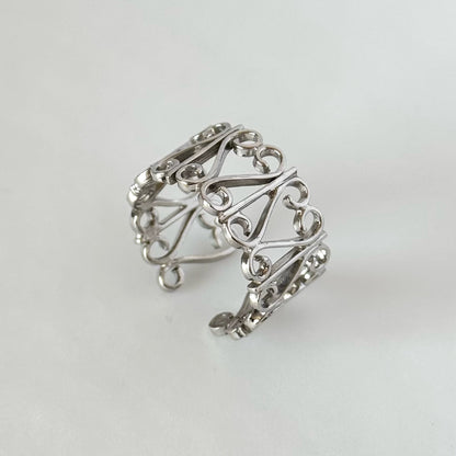 [ silver ] garden heart [ free size ]