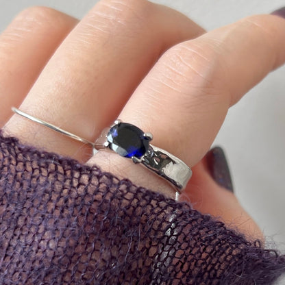 [ iolite ] um silver ring [ free size ]