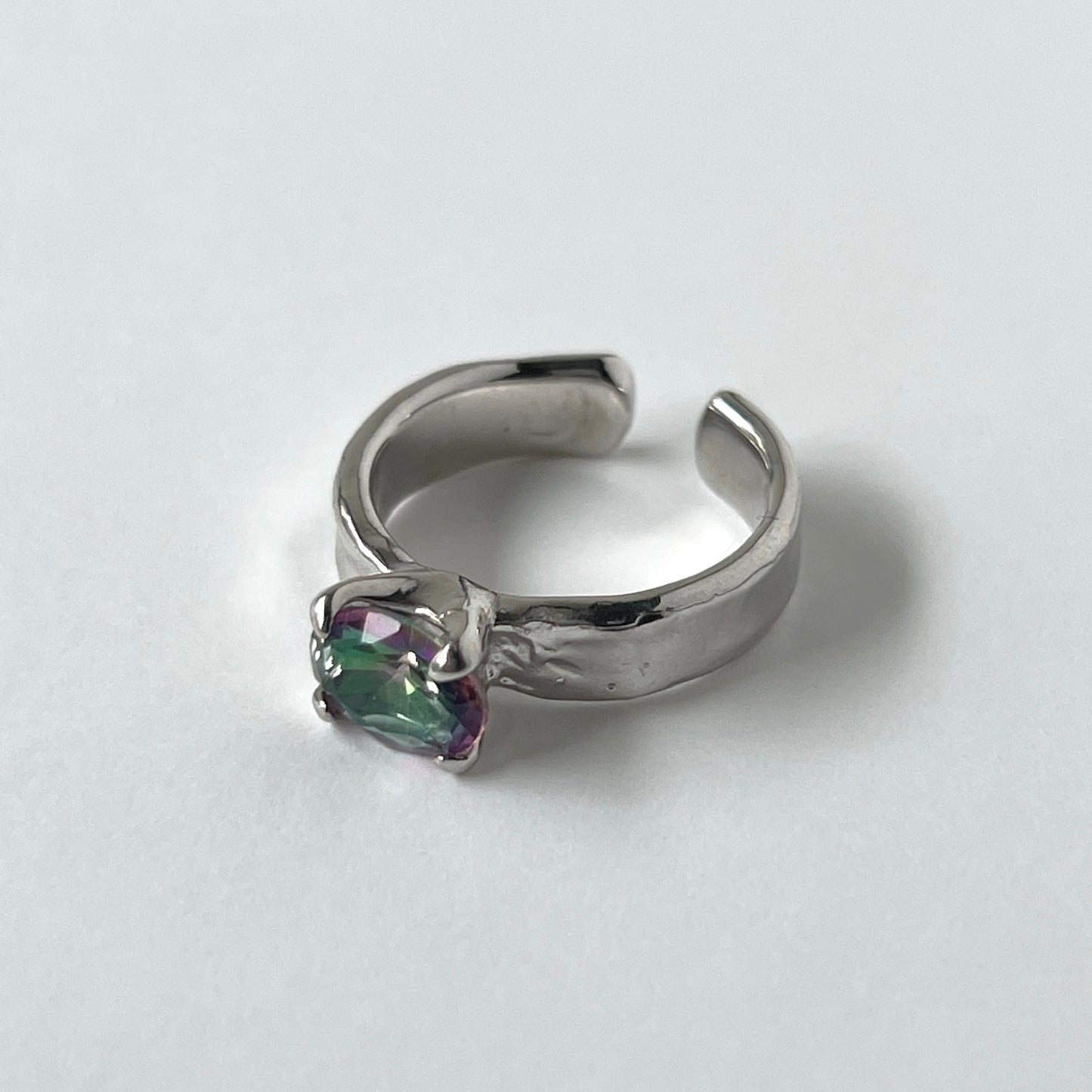 [ mystic quartz ] um silver ring [ free size ]