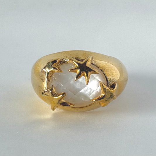 [ mother of pearl doublet ] twinkle ring gold