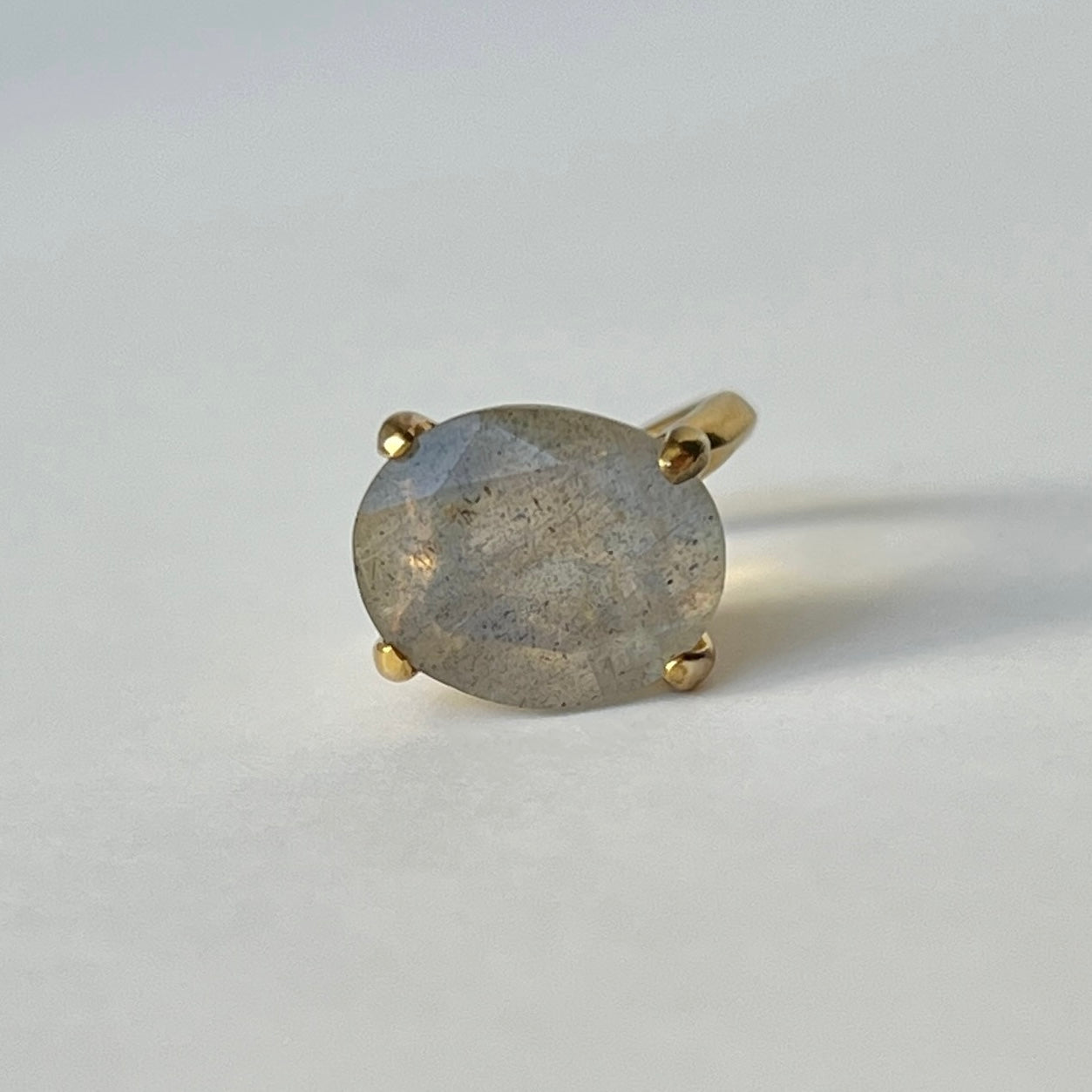 [ labradorite ] GEM ear cuff gold