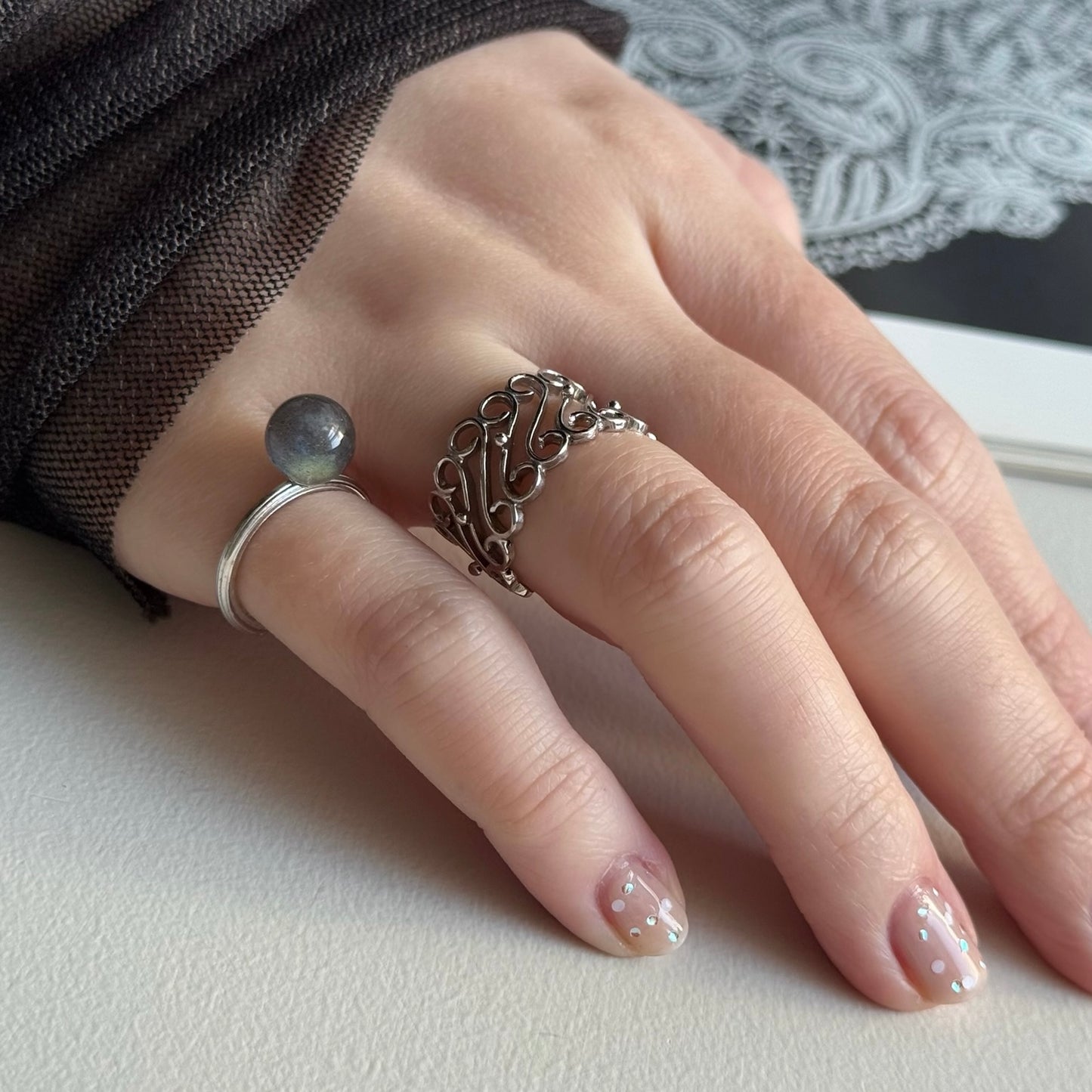 [ silver ] garden decor [ free size ]