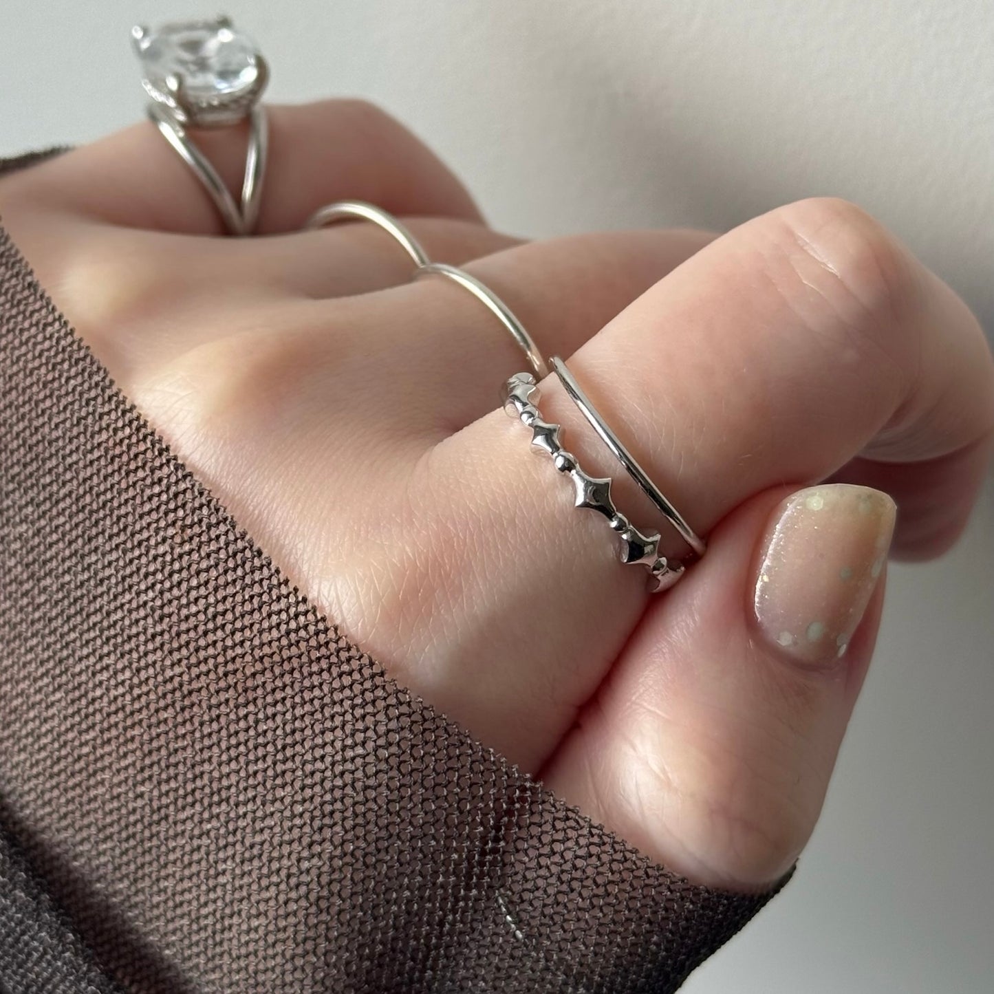 [ silver ] stella wreath ring [ free size ]