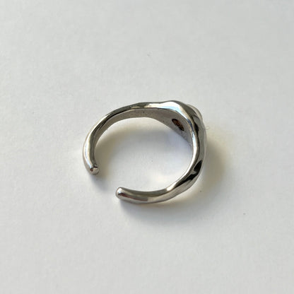 [ royal blue moon stone ] pebble silver [ free size ]