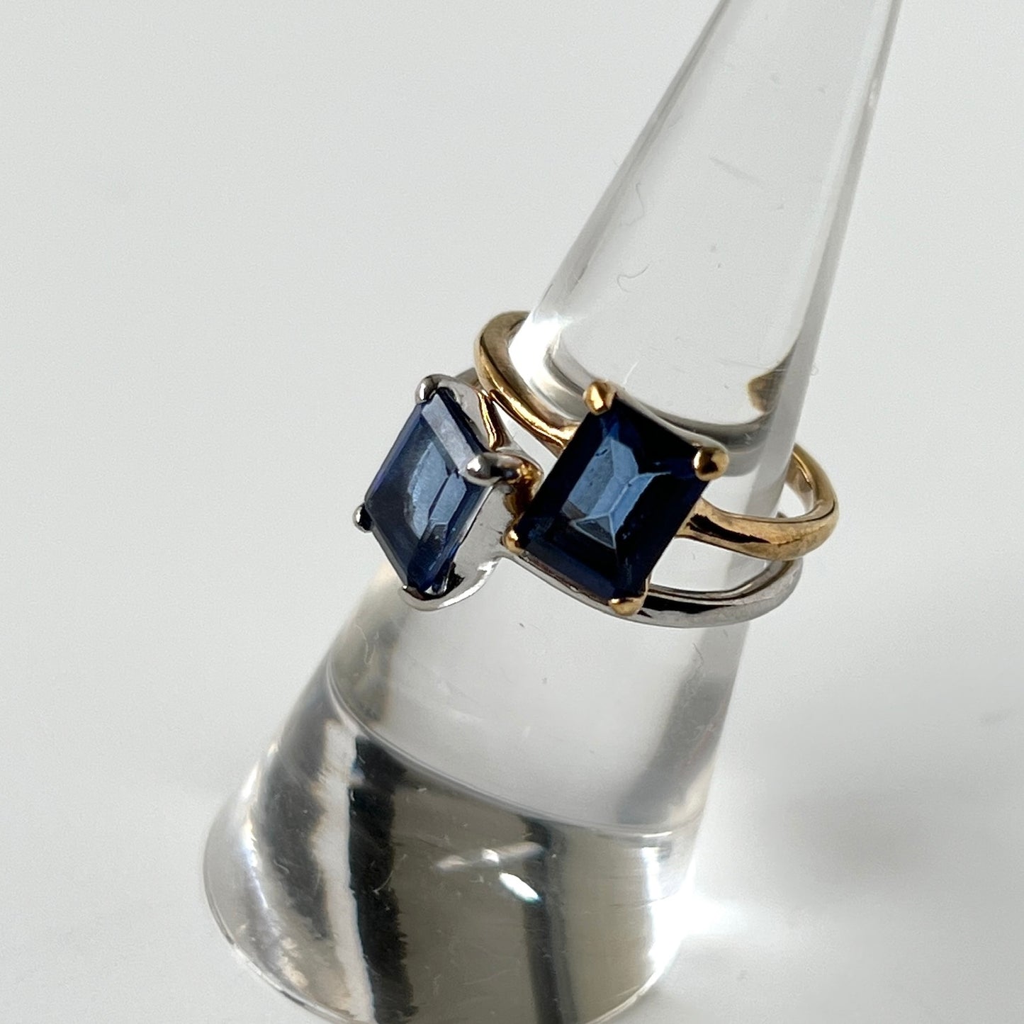 [ blue mystic topaz ] rectangle faceted cut silver