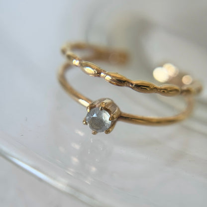 [ labradorite ] double chain gold