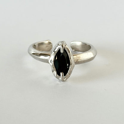 [ black spinel ] marquis stone silver