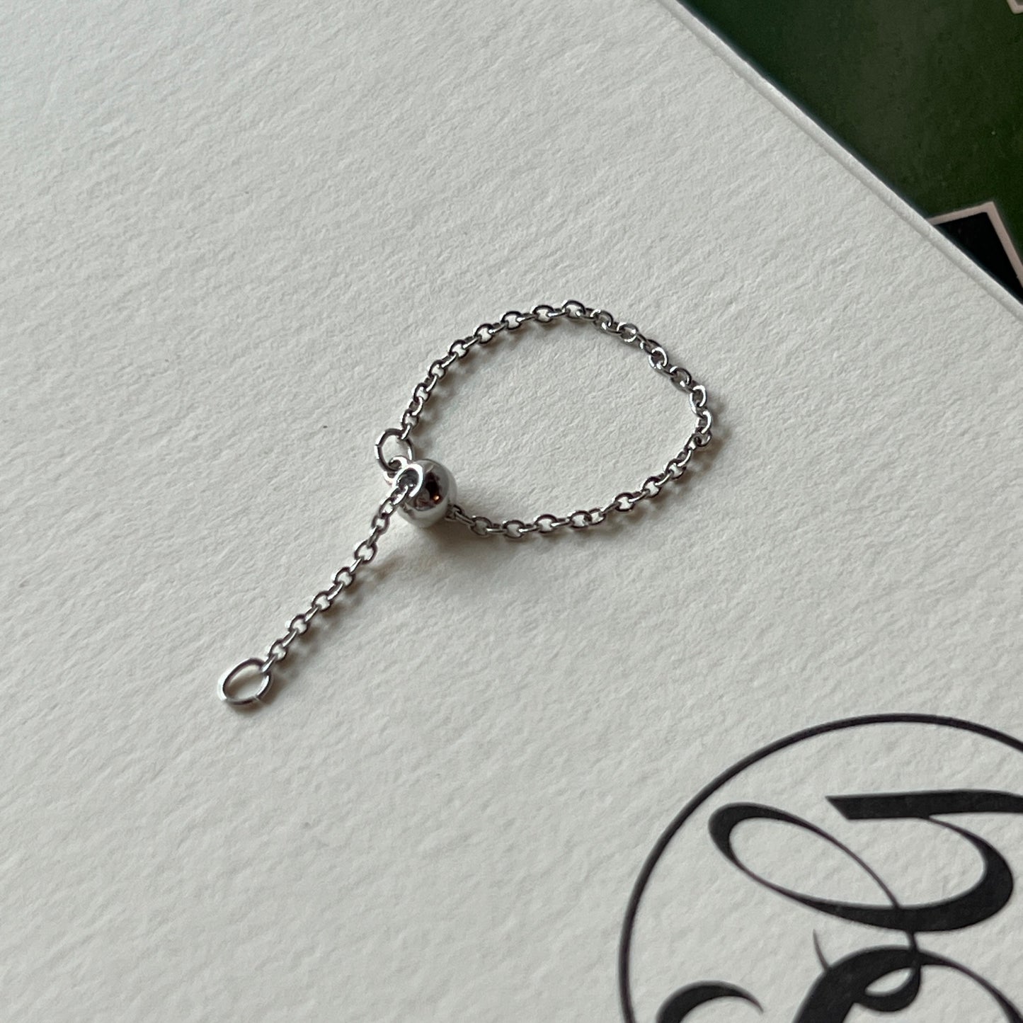 ball chain ring silver [free size]