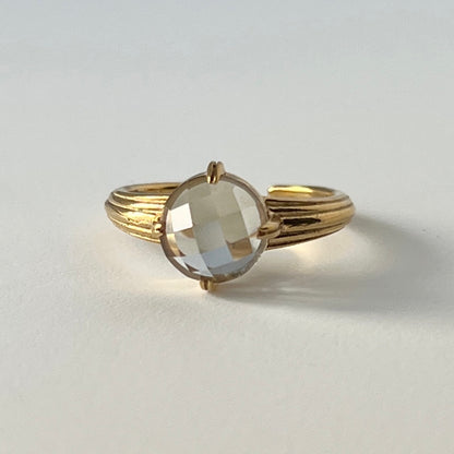[ green amethyst (multi-faceted) ] croissant gold