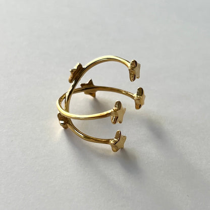 [ gold ] orbit ring [ free size ]
