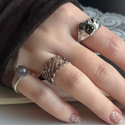 [ silver ] garden decor [ free size ]