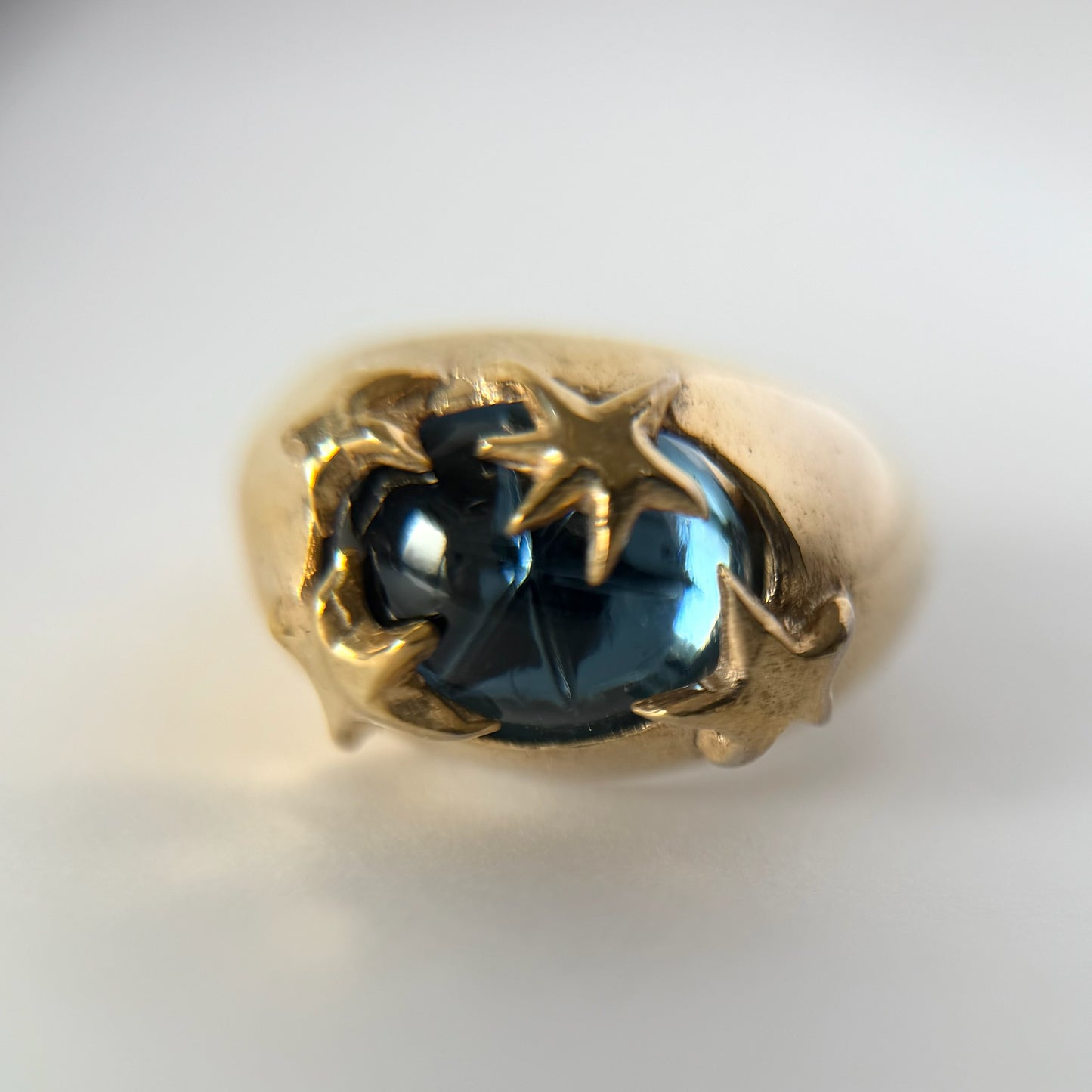 [ star dark blue ] twinkle ring gold
