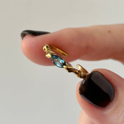 [ london blue topaz ] polar star gold