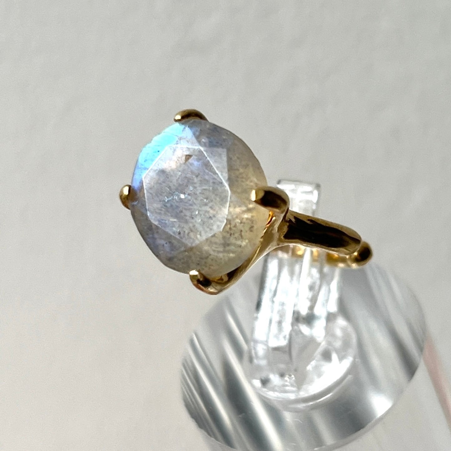 [ labradorite ] GEM ear cuff gold