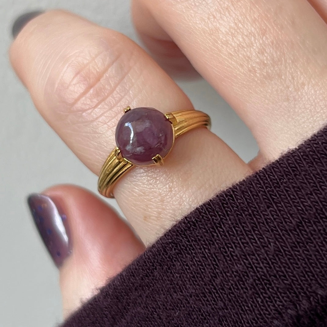 [ lepidolite ] croissant gold
