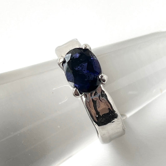 [ iolite ] um silver ring [ free size ]