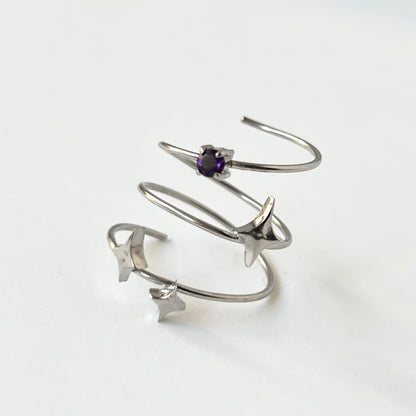 [ amethyst ] procyon silver [ free size ]