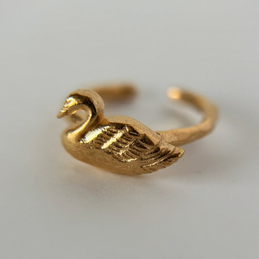[ gold ] swan pinky [ free size ]