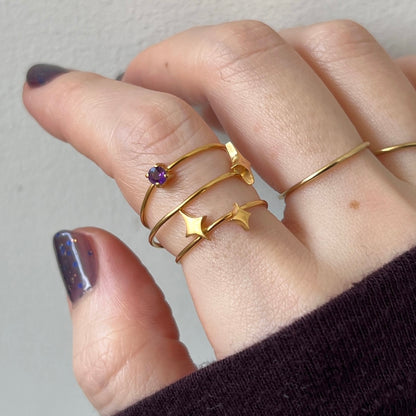 [ amethyst ] procyon gold [ free size ]