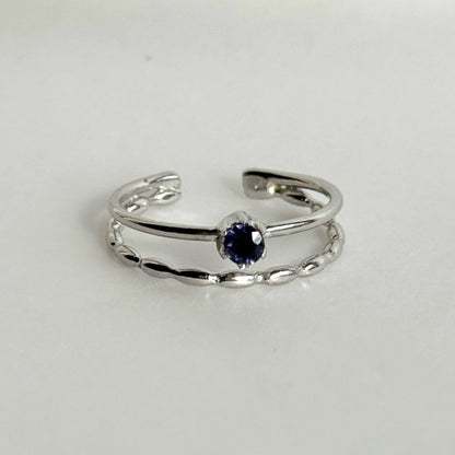 [ iolite ] double chain silver