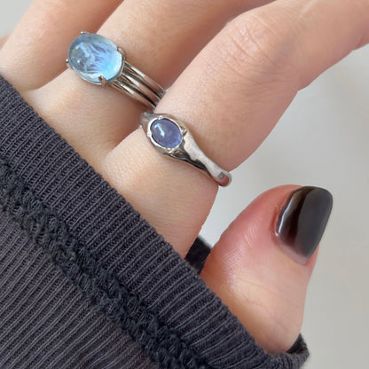 [ tanzanite ] pebble silver