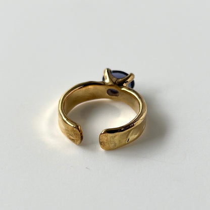 [ iolite ] um gold ring [ free size ]
