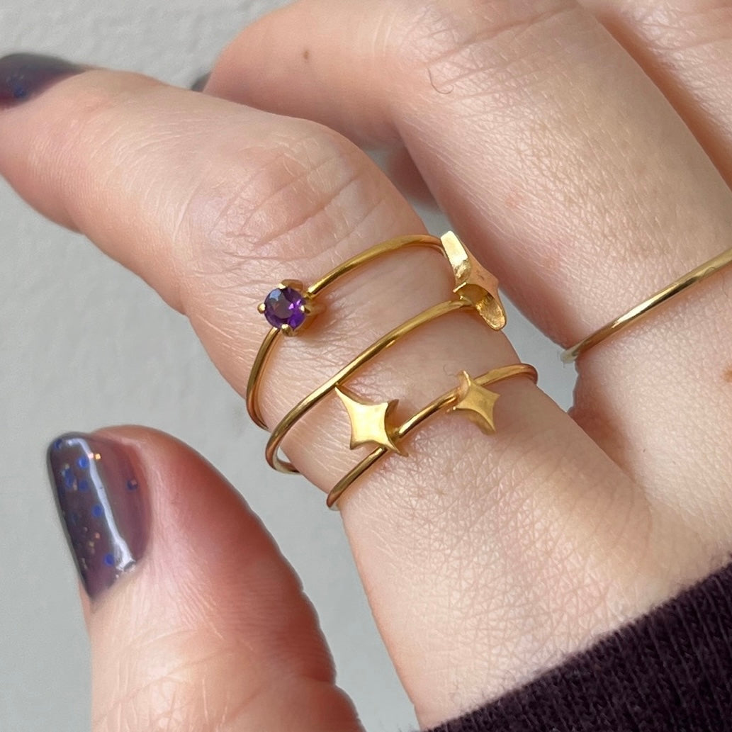 [ amethyst ] procyon gold [ free size ]