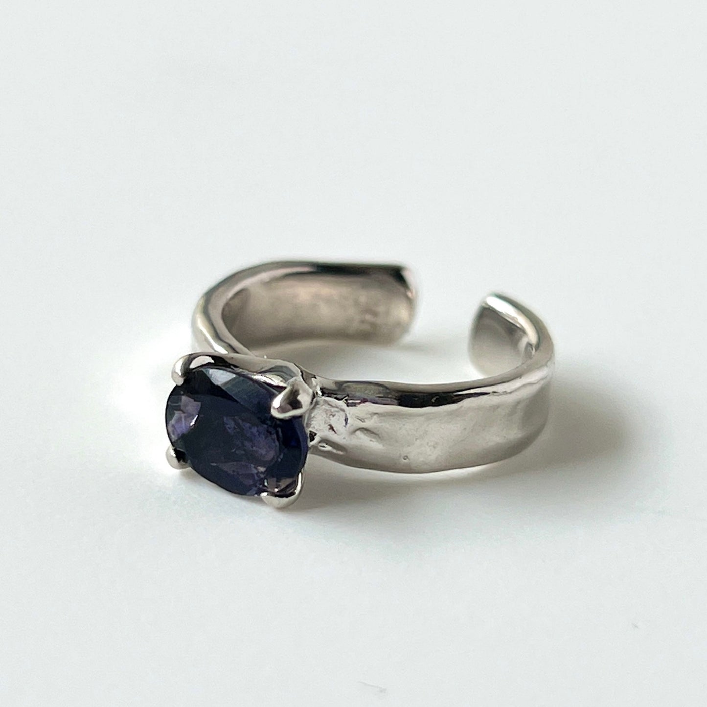 [ iolite ] um silver ring [ free size ]