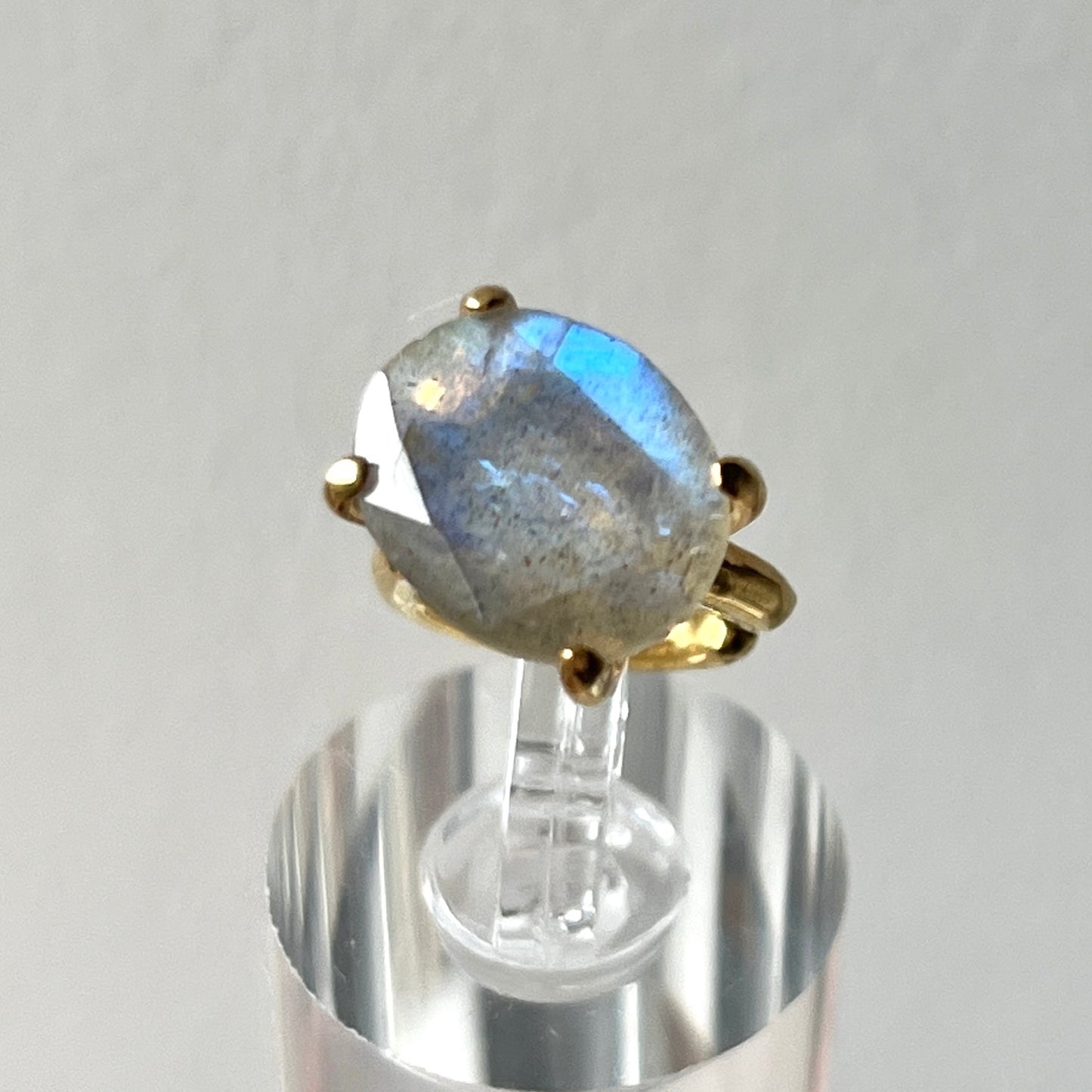 [ labradorite ] GEM ear cuff gold
