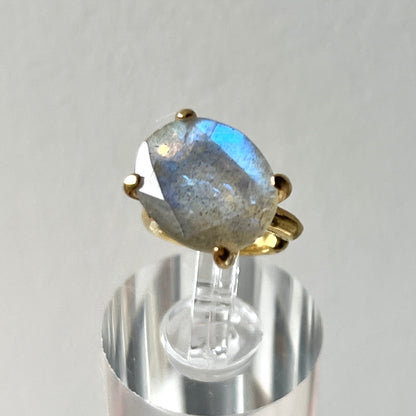 [ labradorite ] GEM ear cuff gold